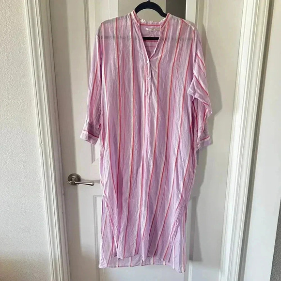 Ne Quittez Pas Striped Dress Size Large Color Purple - Picture 2 of 6